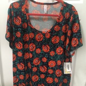 Lularoe Classic 3XL Navy background floral